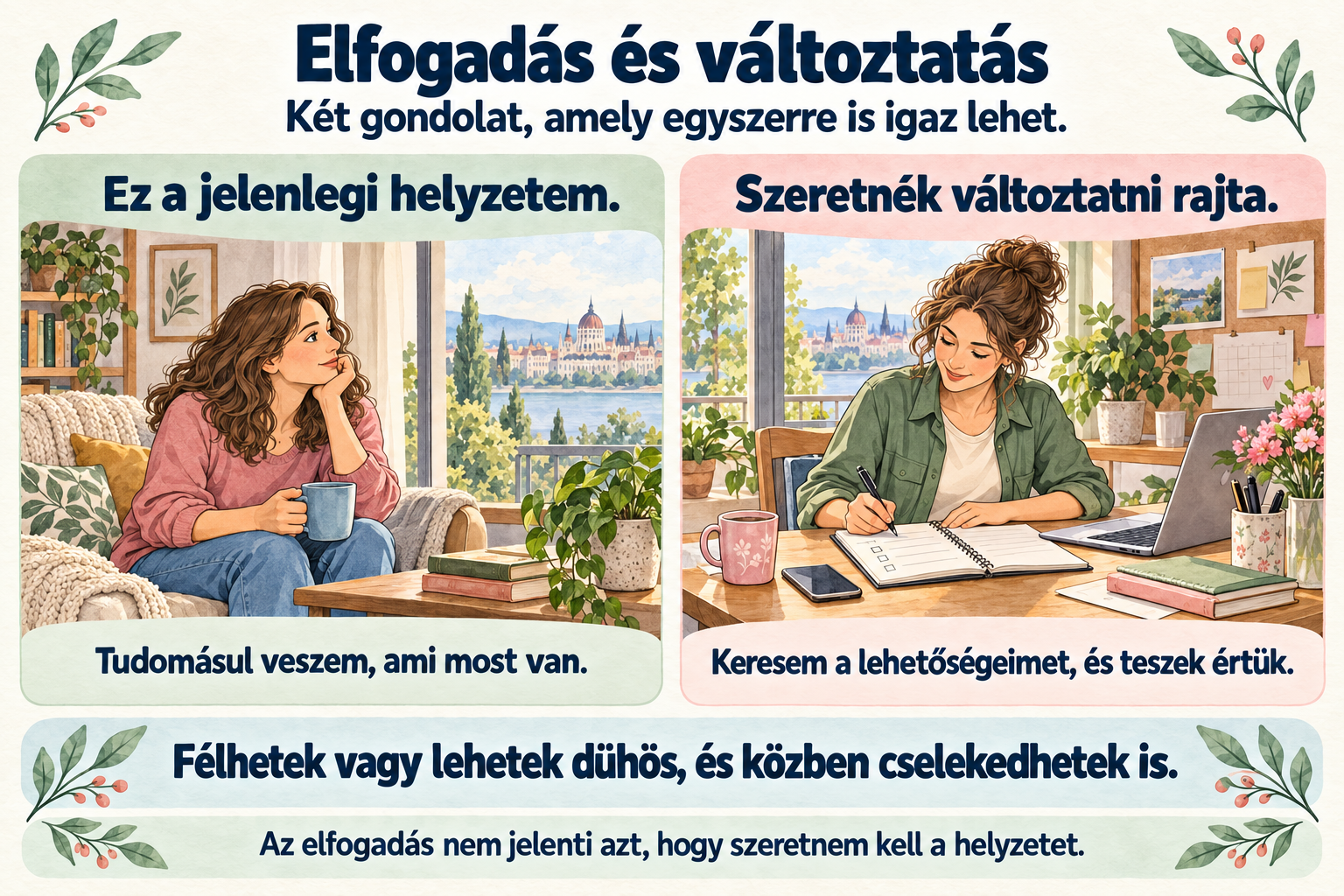 Elfogadás és változtatás - az elfogadás nem jelenti azt, hogy szeretnem kell a helyzetet.