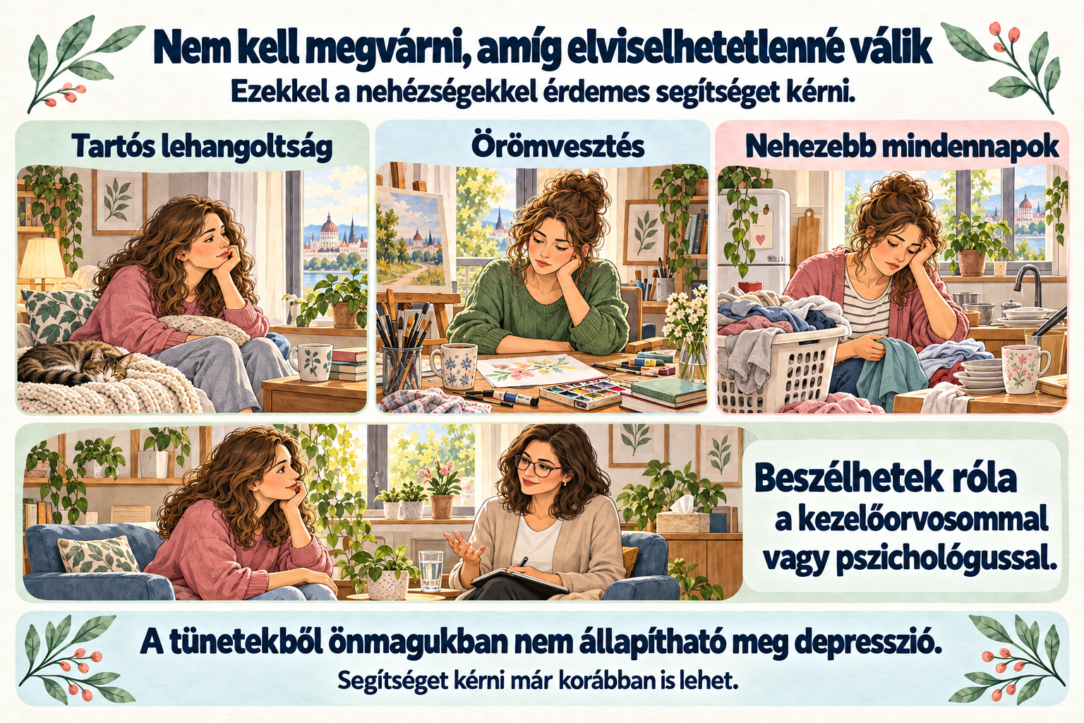 Nem kell megvárni, amíg elviselhetetlenné válik. A segítségkérést indokoló jelek: tartós lehangoltság, örömvesztés, a mindennapok nehezebbé válása.